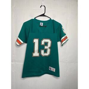 Vintage Logo 7 Miami Dolphins 13 Jersey No Name Made in USA Youth Size Large